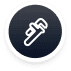 A white pipe wrench icon set against a dark circular background, representing our professional plumbing services.